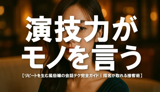“演技力がモノを言う”！リピートを生む風俗嬢の会話テク完全ガイド｜指名が取れる接客術