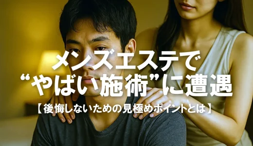 【ガチ体験談】メンズエステで“やばい施術”に遭遇｜後悔しないための見極めポイントとは